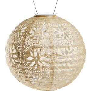 Home Garden 31598 Soji Stella Boho Globe 12-in. Tyvek Solar Lantern